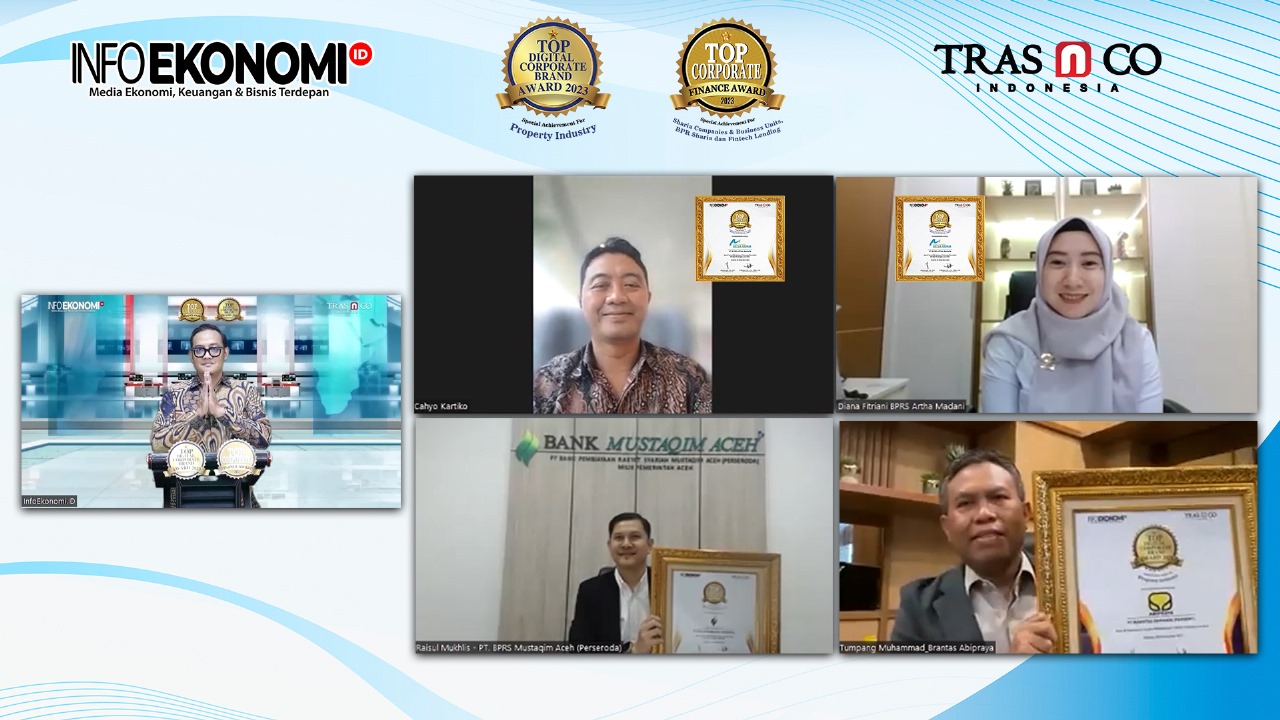 InfoEkonomi.ID dan Tras N Co Indonesia sukses gelar 2 penghargaan sekaligus. Foto: Ist